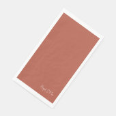 Serviette En Papier Élégante Terracotta Custom Paper serviettes d'hôte (Coin)
