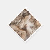 Serviette En Papier Élégante texture de fourrure (Coin)