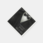 Serviette En Papier Élégante Tuxedo Formal Bachelor Party (Coin)