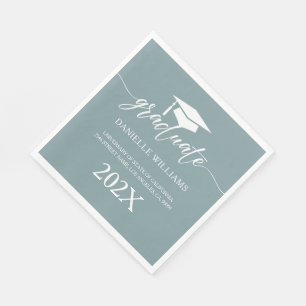 Serviette En Papier Élégante Typographie Blanche Sur Arrière - plan Bl