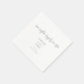 Serviette En Papier Élégante typographie : Moderne"Love mariage servie (Coin)