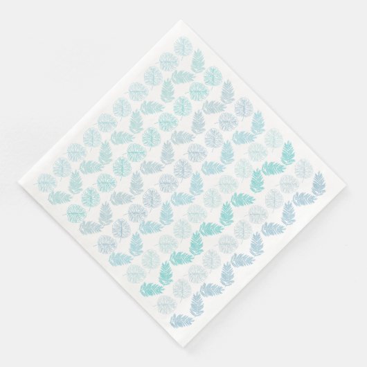 Serviette En Papier Élégante verdure Botanique Tropical Feuille Motif (Coin)