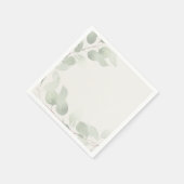 Serviette En Papier Élégante verdure d'eucalyptus (Coin)