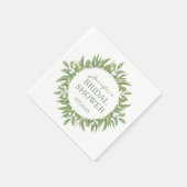 Serviette En Papier Élégante verdure Fête des mariées florale serviett (Coin)