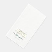 Serviette En Papier Élégante verdure hivernale Joyeux Noël (Coin)