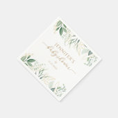 Serviette En Papier Élégante verdure Or Genre Baby shower neutre (Coin)