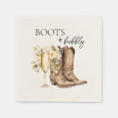 Serviette En Papier Élégantes Bottes et papier mousseux Napkin (Devant)