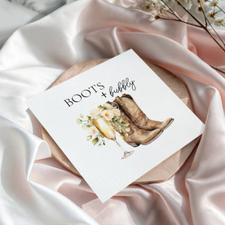 Serviette En Papier Élégantes Bottes et papier mousseux Napkin