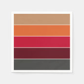 Serviette En Papier Élégantes couleurs modernes d'automne rayées (Devant)