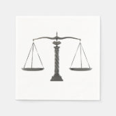 Serviette En Papier Élégantes échelles de justice (Devant)