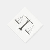 Serviette En Papier Élégantes échelles de justice (Coin)