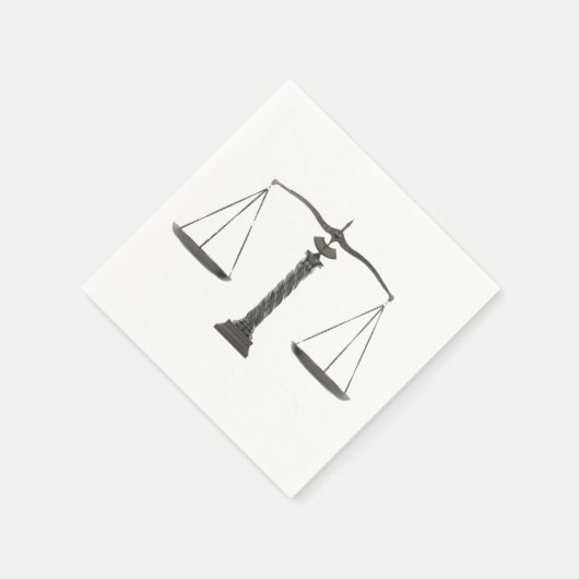 Serviette En Papier Élégantes échelles de justice (Coin)