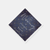 Serviette En Papier Élégantes Étoiles Et Humeur Céleste Mariage Mystiq (Coin)