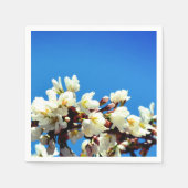 Serviette En Papier Élégantes fleurs blanches (Devant)