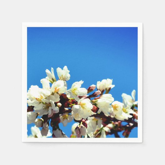 Serviette En Papier Élégantes fleurs blanches (Devant)