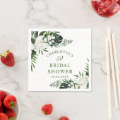 Serviette En Papier Élégantes Orchidées Blanches Mariage Bohème SHOWER (En situation)