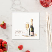 Serviette En Papier Élégantes Perles et Prosecco Baby Shower (En situation)