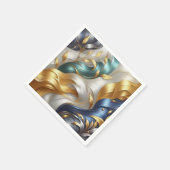 Serviette En Papier Élégantes perruques chic en or, argent, bleu, jaun (Coin)