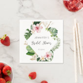 Serviette En Papier Élégantes serviettes de douche tropicale nuptiale (En situation)