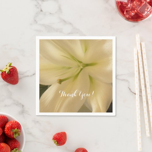 Serviette En Papier Élégantes serviettes en Crema Blanc (En situation)