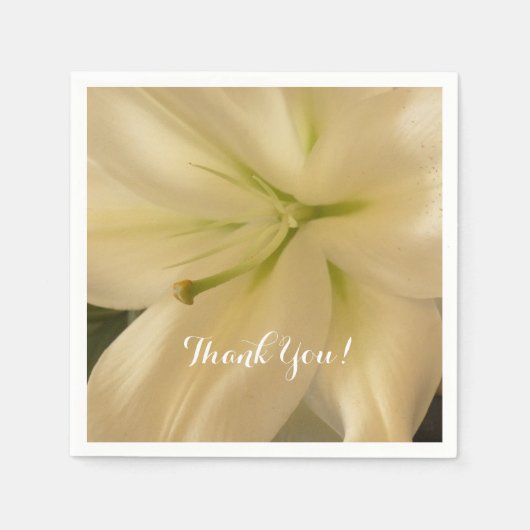 Serviette En Papier Élégantes serviettes en Crema Blanc (Devant)