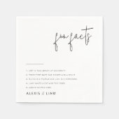 Serviette En Papier Élégantes serviettes Mariage noir et blanc (Devant)