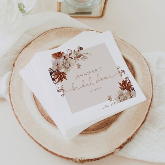 Serviette En Papier Élégantes serviettes mariages de automne rustiques