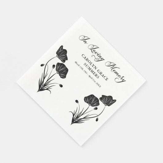 Serviette En Papier Élégants Pépites Dans Les Funérailles De Mémoire A (Coin)