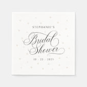 Serviette En Papier Élégants Perles Fête de Mariée (Devant)