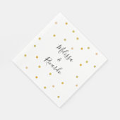 Serviette En Papier Elegants points gold (Coin)