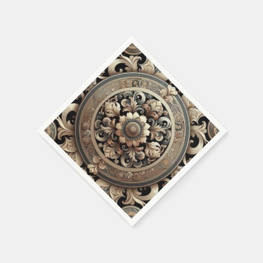 Serviette En Papier Eleganza Moderna Fancy Motif baroque (Coin)