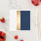 Serviette En Papier elegent gold, navy blue (En situation)
