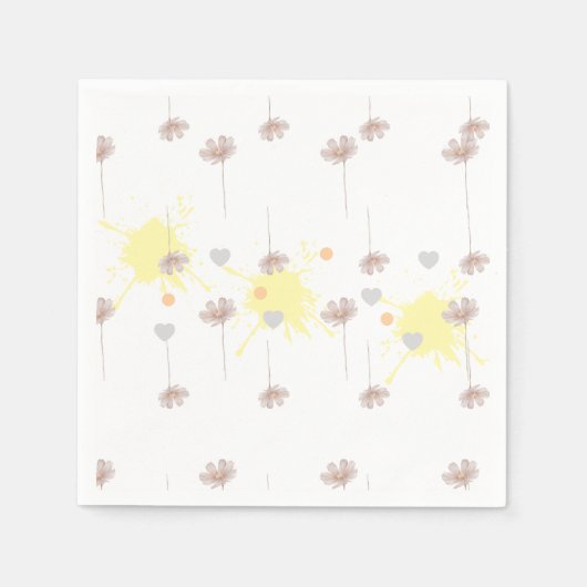 Serviette En Papier Elegent modren dazie flower (Devant)