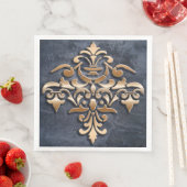 Serviette En Papier élément damask (En situation)