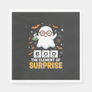 Serviette En Papier Élément de surprise de fantôme de design Halloween