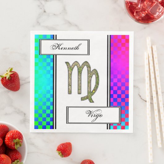 Serviette En Papier Élément du symbole Virgo Zodiac par Kenneth Yoncic (En situation)