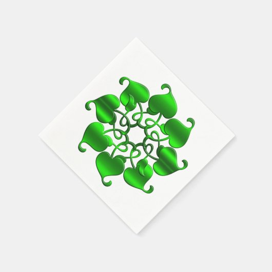 Serviette En Papier Élément St Patrick. Mandala vert. (Coin)