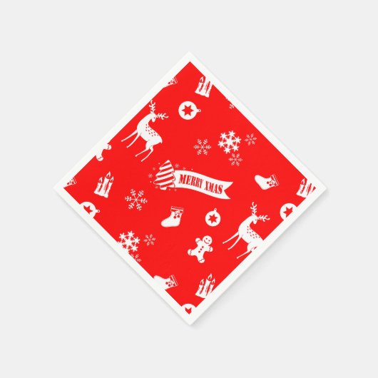 Serviette En Papier Éléments de Noël (Coin)