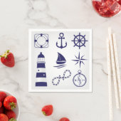 Serviette En Papier Eléments marins serviettes (En situation)
