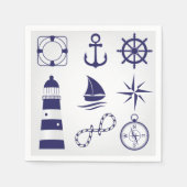 Serviette En Papier Eléments marins serviettes (Devant)