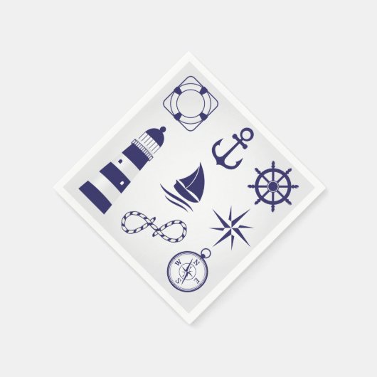 Serviette En Papier Eléments marins serviettes (Coin)