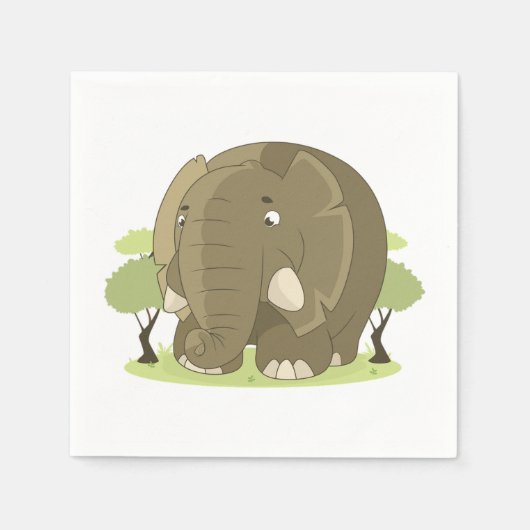 Serviette En Papier Éléphant (Devant)