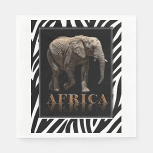 SERVIETTE EN PAPIER ÉLÉPHANT AFRICAIN