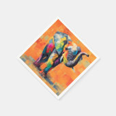 Serviette En Papier Eléphant arc-en-ciel Abstrait (Coin)
