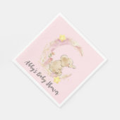 Serviette En Papier Elephant assis sur une lune (Coin)