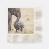 Serviette En Papier Eléphant avec photo bébé (Devant)