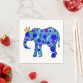 Serviette En Papier Eléphant avec serviettes Pois (En situation)