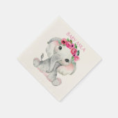 Serviette En Papier Elephant Baby Shower (Coin)