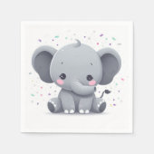 Serviette En Papier Elephant Baby shower fête d'anniversaire (Devant)