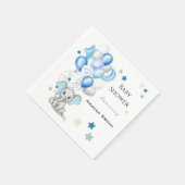 Serviette En Papier Eléphant bébé mignon avec ballons Baby shower garç (Coin)